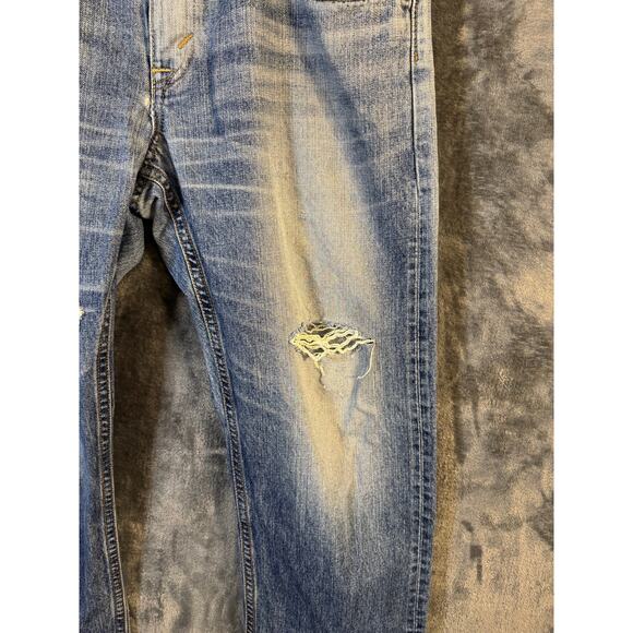 Edwin EX404 Selvedge Distressed Ripped Denim Blue Jeans Men's 36 Made In Japan - Picture 11 of 12
